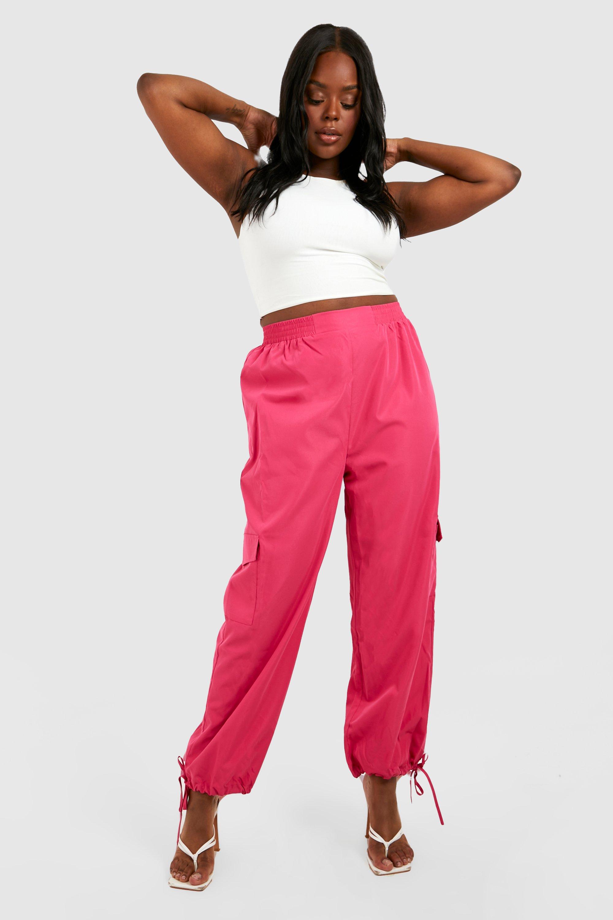 Bright pink sales cargo trousers